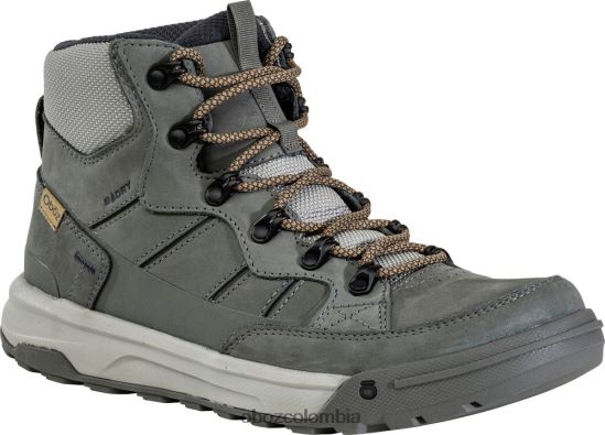 zapatos co Oboz hombres burke cuero medio impermeable nimbo gris PV48V456