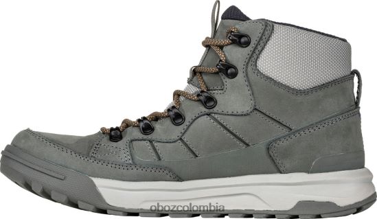 zapatos co Oboz hombres burke cuero medio impermeable nimbo gris PV48V456