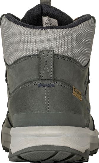 zapatos co Oboz hombres burke cuero medio impermeable nimbo gris PV48V456