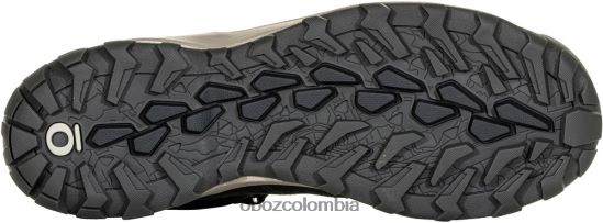 zapatos co Oboz hombres sypes cuero medio impermeable roca de lava PV48V442