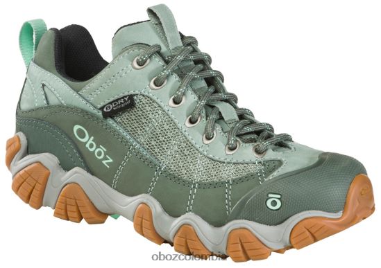 zapatos co Oboz mujer firebrand ii bajo impermeable musgo pálido PV48V4136
