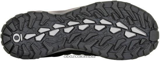 zapatos co Oboz mujer sypes bajo cuero impermeable Mar Negro PV48V4146