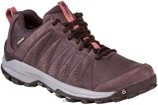 zapatos co Oboz mujer sypes bajo cuero impermeable grano de pimienta PV48V4147