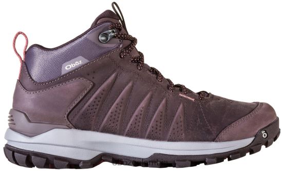 zapatos co Oboz mujer sypes cuero medio impermeable grano de pimienta PV48V4138
