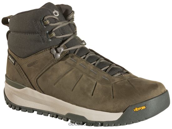 zapatos co Oboz hombres andesita con aislamiento medio impermeable gris PV48V463