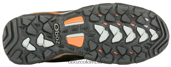 zapatos co Oboz hombres arete medio impermeable negro/cobre PV48V4202