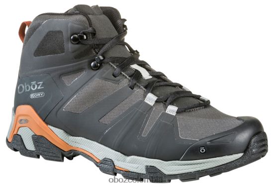 zapatos co Oboz hombres arete medio impermeable negro/cobre PV48V4202