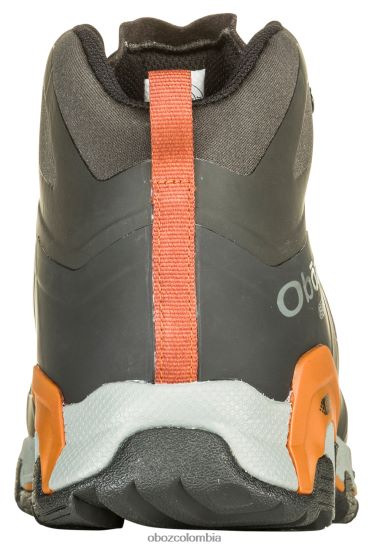 zapatos co Oboz hombres arete medio impermeable negro/cobre PV48V4202