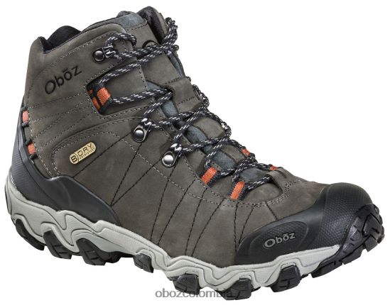 zapatos co Oboz hombres bridger medio impermeable cuervo PV48V436