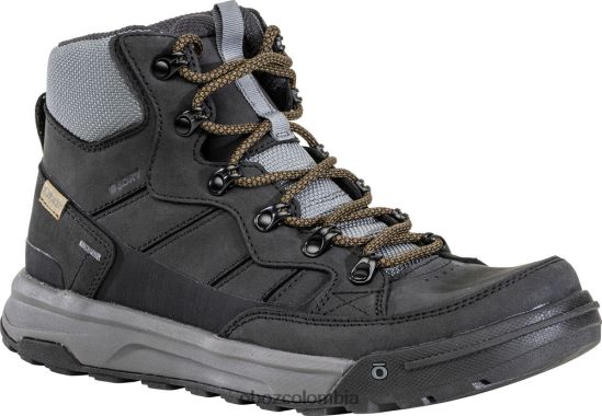 zapatos co Oboz hombres burke cuero medio impermeable granito PV48V455