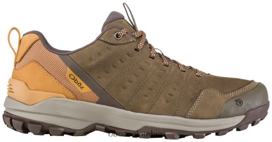 zapatos co Oboz hombres sypes bajo cuero impermeable madera PV48V447