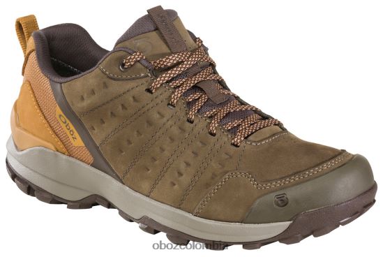 zapatos co Oboz hombres sypes bajo cuero impermeable madera PV48V447