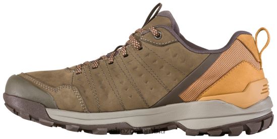 zapatos co Oboz hombres sypes bajo cuero impermeable madera PV48V447