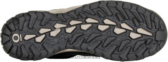 zapatos co Oboz hombres sypes bajo cuero impermeable roca de lava PV48V445