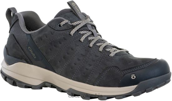 zapatos co Oboz hombres sypes bajo cuero impermeable roca de lava PV48V445
