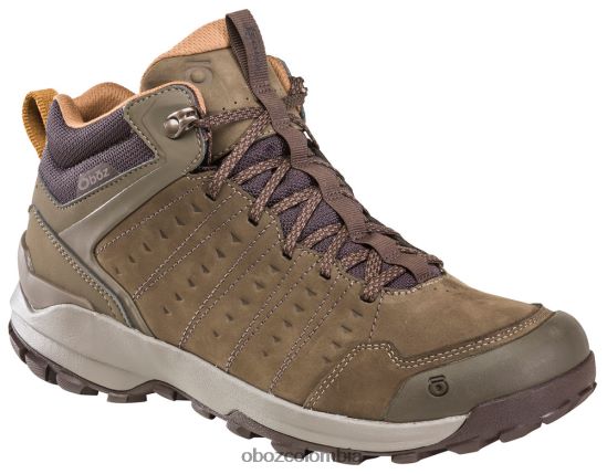 zapatos co Oboz hombres sypes cuero medio impermeable cedro PV48V443
