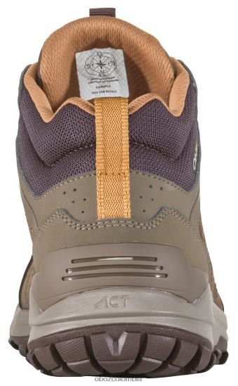 zapatos co Oboz hombres sypes cuero medio impermeable cedro PV48V443