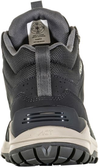 zapatos co Oboz hombres sypes cuero medio impermeable roca de lava PV48V442