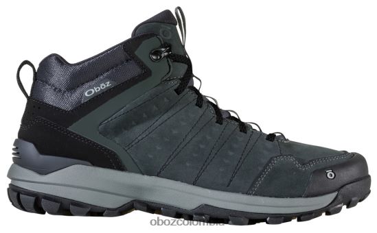 zapatos co Oboz hombres sypes cuero medio impermeable sombra dk PV48V440