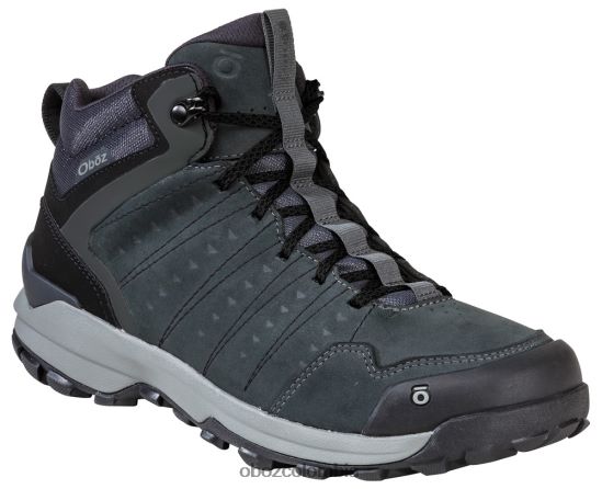 zapatos co Oboz hombres sypes cuero medio impermeable sombra dk PV48V440
