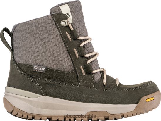 zapatos co Oboz mujer Jourdain medio aislado impermeable olivar PV48V4183