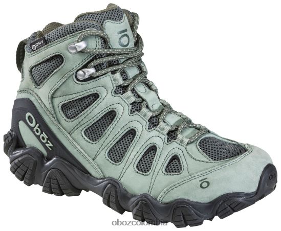 zapatos co Oboz mujer diente de sierra ii medio impermeable musgo pálido PV48V4121