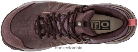 zapatos co Oboz mujer sypes bajo cuero impermeable grano de pimienta PV48V4147