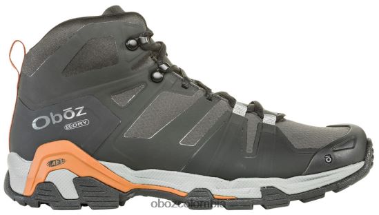 zapatos co Oboz hombres arete medio impermeable negro/cobre PV48V4202
