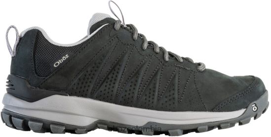 zapatos co Oboz mujer sypes bajo cuero impermeable Mar Negro PV48V4146